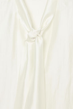 CAMISA SATINADA LAZADAS ZW COLLECTION / Blanco roto - Zara фото 8