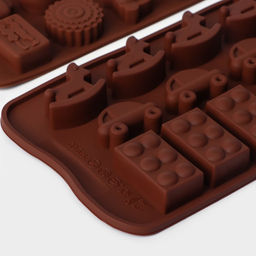 Формы для конфет и шоколада Доляна Игрушки, набор 3 шт., силикон, коричневые  фото 3