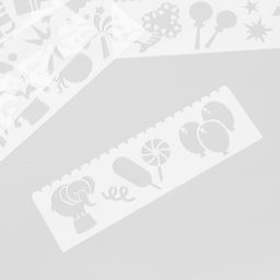 Трафарет с фигурным краем «Праздничная вечеринка», набор 8 шт., 18.3×5.5 см