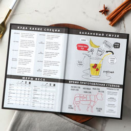 Книга для записи рецептов А5, 80 л. Твердый переплет «Бургер»