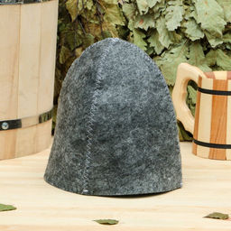 Шапка для бани Классическая, серая