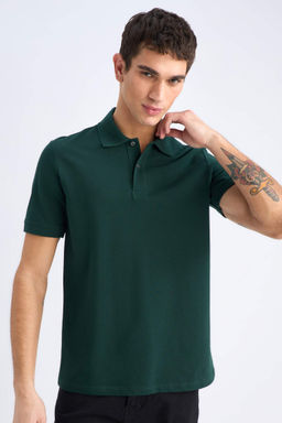 New Regular Fit K?sa Kollu Basic Duz Polo Tisort - Defacto фото 4