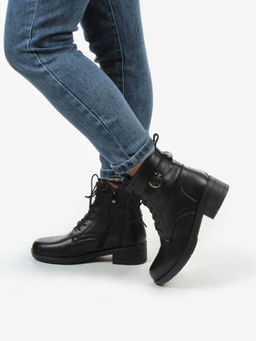 01-5559-1 BLACK Ботинки демисезонные (натуральная кожа, байка) - Фабричный китай фото 4