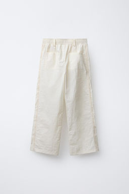 CONTRAST NYLON STRAIGHT-LEG TROUSERS - Zara фото 2