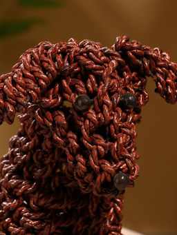 Сувенир плетёный «Собака», 27×15×23 см, сиграсс, тёмный