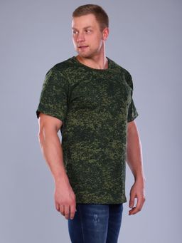 Футболка мужская из кулирки цифра зеленый - Амадэль фото 3