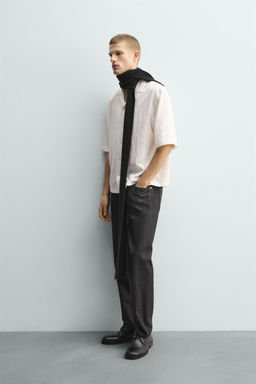 CAMISA JACQUARD RAYAS / Blanco - Zara фото 4