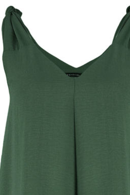 TRENDYOLMILLA Yesil Rahat Kesim V Yaka Midi Dokuma Elbise TWOSS23EL00882 фото 8