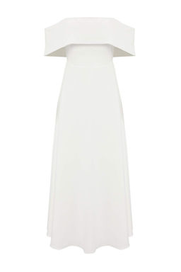 TRENDYOLMILLA Siyah Yaka Detayl? A-Kesim Dokuma S?k Abiye Elbise TPRSS24EL00210 фото 23