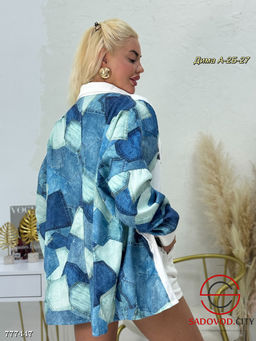 Джинсовка с принтом женская - Zum ming фото 6