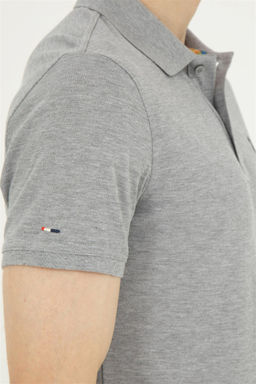 Мужская серая меланжевая базовая футболка - U.s. polo assn фото 7