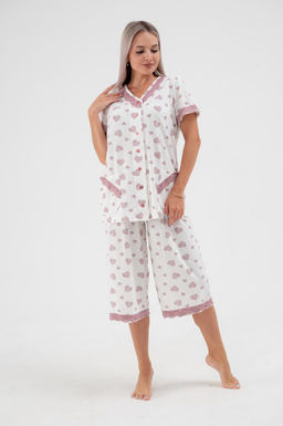 Пижама женская из кулирки Ворожея сердечко кофейное макс - Амадэль фото 5
