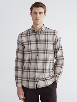 Regular Fit Uzun Kollu Ekose Erkek G?mlek