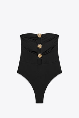 BANDEAU SWIMSUIT WITH SUN DETAILS - Zara фото 9