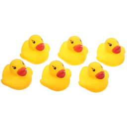 Резиновые игрушки для ванны Крошка Я «Уточки на корабле», в наборе 7 шт., с пищалкой, МИКС