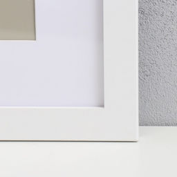 Фоторамка для фото 40×50 см Ellis, МДФ, с паспарту, белый, (пластиковый экран)