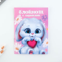 Подарочный набор, в сумке: блокнот, резиночки, брелок, ручка «Самая милая»