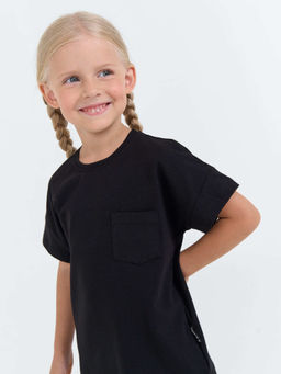 Футболка базовая "Уголь" с карманом