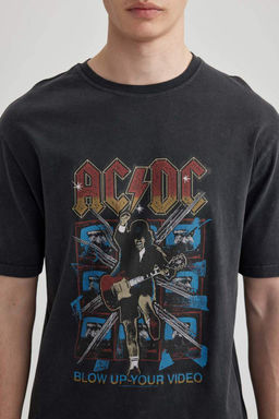 Футболка AC/DC стандартного кроя с круглым вырезом и короткими рукавами - Defacto фото 5