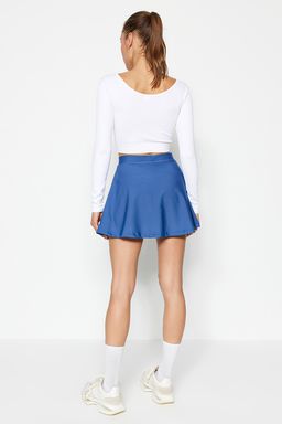 TRENDYOLMILLA Siyah 2 Katmanl? Ici Sortlu Tenis Orme Spor Sort Etek TWOSS22SR00067 фото 14