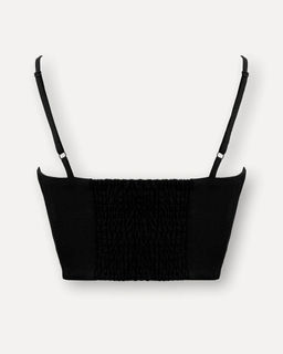 Укороченная блузка-топ из смесовой льняной ткани - Incity фото 7