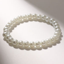Браслет жемчуг «Невеста» шар №4, цвет белый, d=5.5 см
