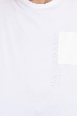 U. S. Polo Assn Мужская белая футболка оверсайз с круглым вырезом - U.s. polo assn фото 6