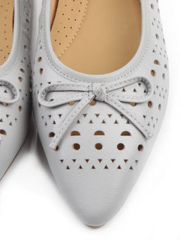 06-7388-66V GRAY Туфли летние женские "Лодочки" (натуральная кожа)