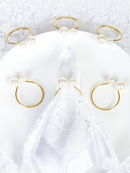 Кольца для салфеток 6 штук Бусины Золото / JG03 /уп 200/ - Галеонтрейд фото 7