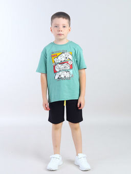 CRB wear / CWKB 90275-37 Комплект для мальчика (футболка, шорты),зеленый