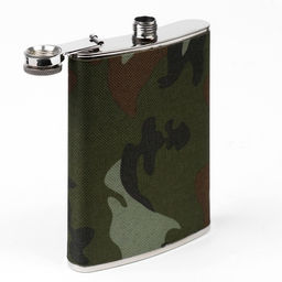 Подарочный набор 5 в 1 «Хаки», фляжка 270 мл, 2 стопки, ручка, брелок, металл, текстиль