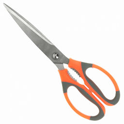 Ножницы кухонные Богатырь 25см, с орехоколом, пластмассовая ручка, цвета микс, в блистере (Китай)