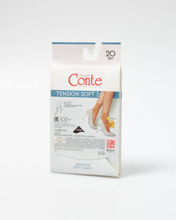 Цена за 2 пары. Носки Удлиненные CONTE TENSION SOFT 20 (1 пара) nero - Conte elegant фото 16