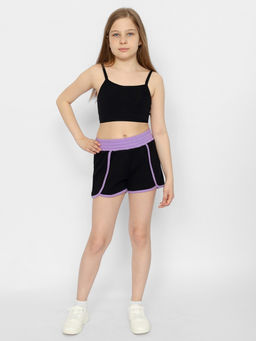CRB wear/CSJG 70389-22-378 Шорты для девочки,черный/Ex.Cherubino