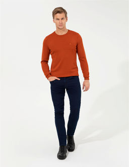 Bak_r Slim Fit Bisiklet Yaka Basic Triko Kazak - Pierre cardin фото 4