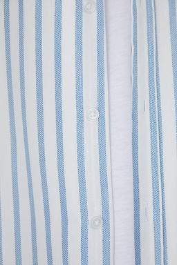 TRENDYOL MAN Gri-Mavi Regular Fit Cizgili Oxford Kolay Utulenebilir Erkek Gomlek TMNSS25GO00078 - Trendyolmilla фото 10