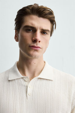 RIBBED KNIT POLO SHIRT - Zara фото 12