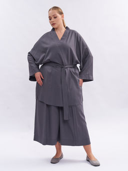 Кардиган кимоно льняной TKA04152GRY23