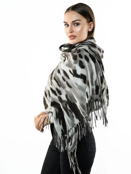 Яркий палантин с анималистичным принтом - Pretty mania фото 2