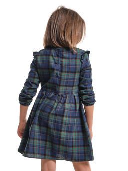 Платье в клетку UD 8050 зеленая-синяя клетка - Mini maxi фото 4