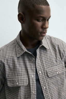 CHECK SHIRT WITH POCKETS - Zara фото 6