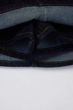 Bej Vintage Y?kama Yuksek Bel Denim Sort Etek TWOSS26SR00110 - Trendyolmilla фото 5