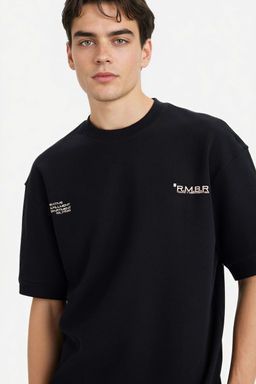 Pamuklu Nefes Alabilen Loose Fit Bask_l_ Ti__rt - Defacto фото 3