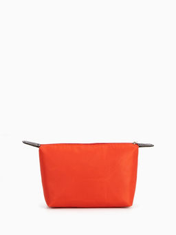Косметичка простая на молнии, маленькая, красная
