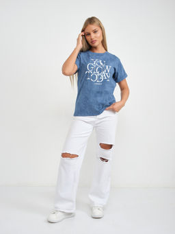 Футболка варенка Хлопок 100% Лиона индиго - Ивассорти фото 4