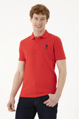 Мужская красная базовая футболка