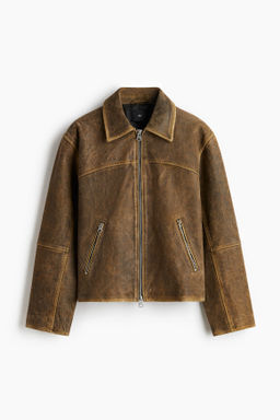 Cazadora biker de piel