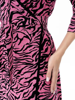 Халат хлопок 100%,черно-розовый - Binita фото 6