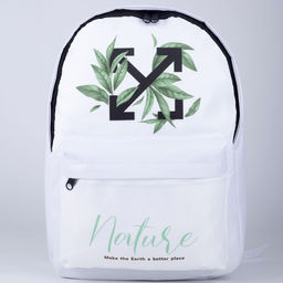 Рюкзак молодежный Nature, 29х13х44, отд на молнии, н/карман, белый - Nazamok фото 9