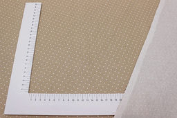 Бязь Очень мелкий горох на песочном, ш.1.5м, хлопок-100%, 142гр/м.кв - Купава фото 2